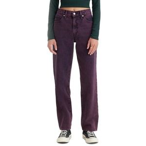 NWT Levi’s 94 Baggy Straight Leg Jeans Distressed Red Acid “purple”Wash Women 28